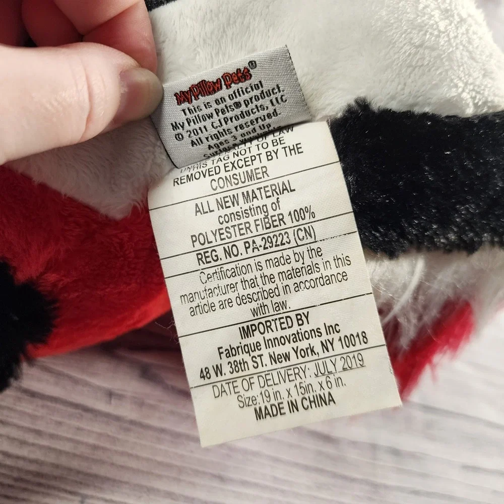 NHL Chicago Blackhawks Pillow Pets Tommy Hawk Mascot Plush Red Black 19 inch